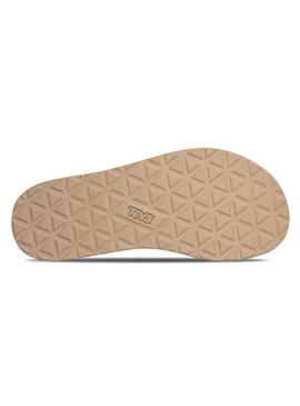 Sandálias Teva Original Universal Slim bege para mulher.