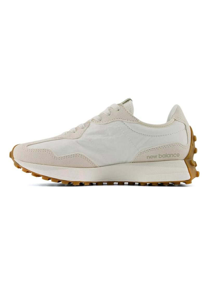 Sneakers  New Balance 327 branco e verde para mulher.