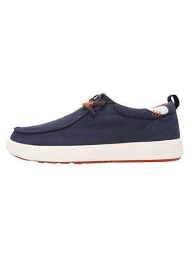 Sapatos Walkin Pitas Wallabi Biarritz marinho para homem.