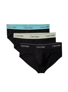 Pack 3 cuecas Calvin Klein Icon preto para homem.