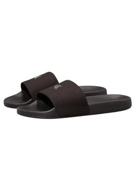 Chinelos Calvin Klein monograma preto para mulher