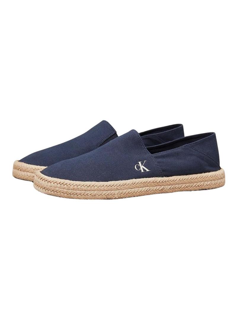 Alpargatas Calvin Klein de lona marinha para homens.