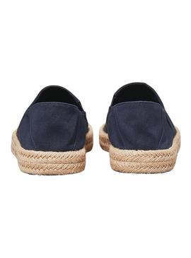 Alpargatas Calvin Klein de lona marinha para homens.