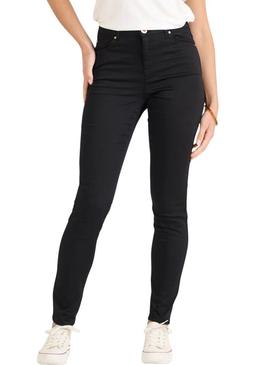 Calça justa preta Naf Naf para mulher