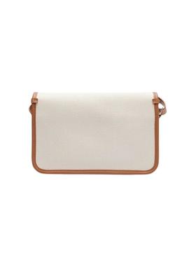 Bolsa Lacoste Jacquard Heritage bege para mulher