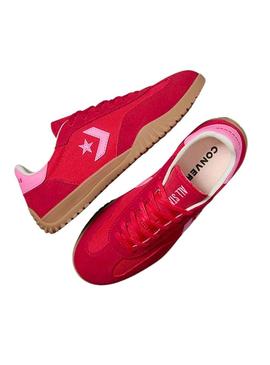 Tênis Converse Run Star rosa fúcsia.