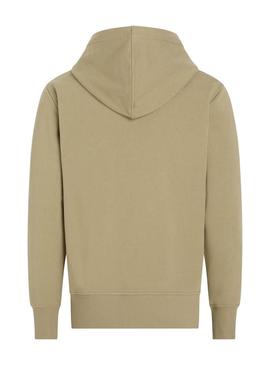 Moletom Calvin Klein com capuz e logo em relevo para homem.
