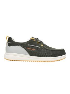 Sapatos náuticos Walkin Pitas Bay verde para homem.