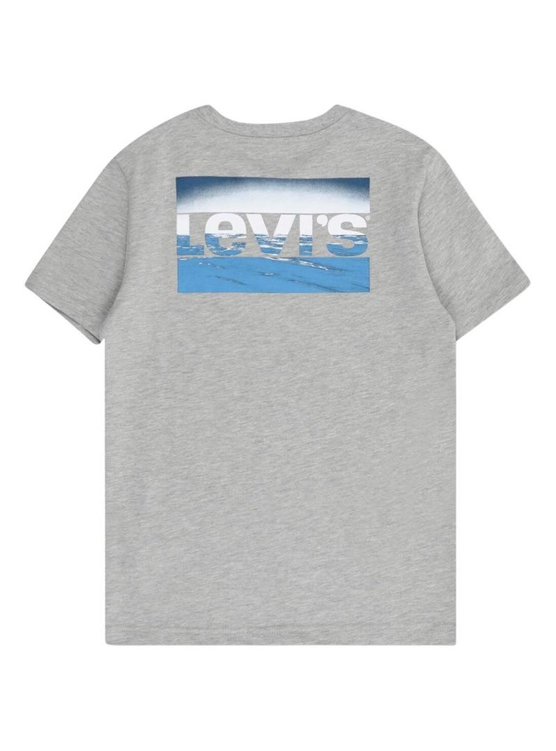 Camiseta Levis New Wave cinza para criança