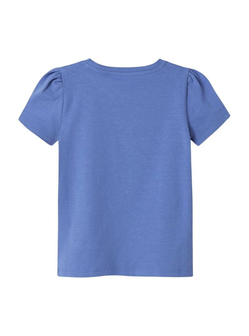 Camiseta Name It Hnanna azul para menina.