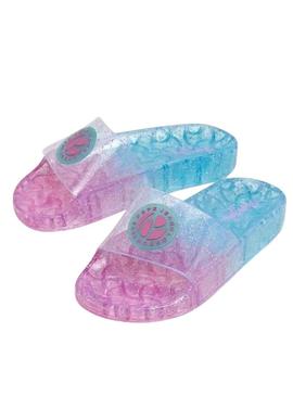 Chinelos Pepe Jeans Wave Glam com glitter para menina