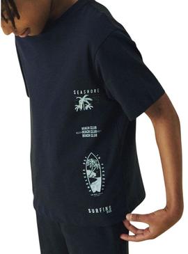 Camiseta Name It Irlan marinho para menino.