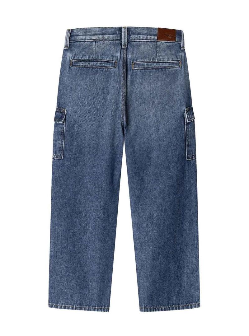 Calça jeans Pepe Jeans cargo para criança.