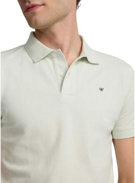 Polo Silbon Clássico Lisa verde para homem.