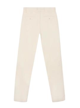 Calças Silbon Chino lisa bege para homem.