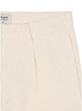 Calças Silbon Chino lisa bege para homem.