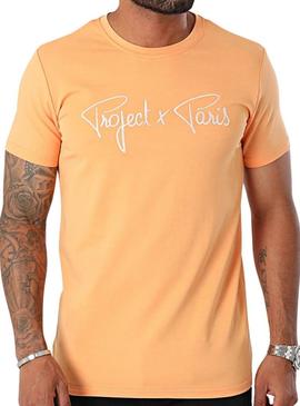 Camiseta Project x Paris Embroidery Logo bege para homem
