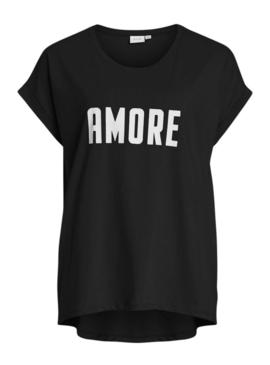 Camisa Vila Vidreamers Amour preta para mulher.
