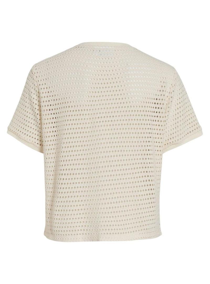 Camisa Vila Viadella bege para mulher.