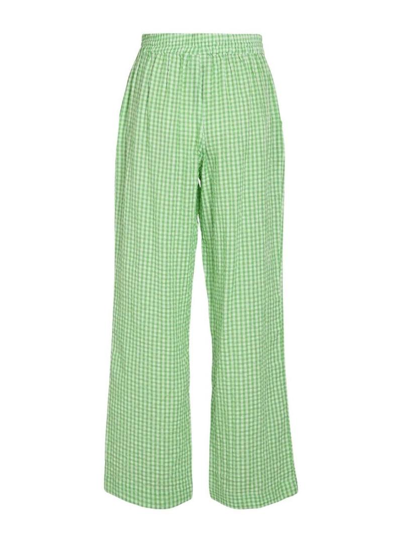Calças Vila Vialvaro xadrez vichy verde para mulher.