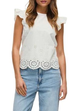 Blusa Vila Vihortensa branca para mulher.