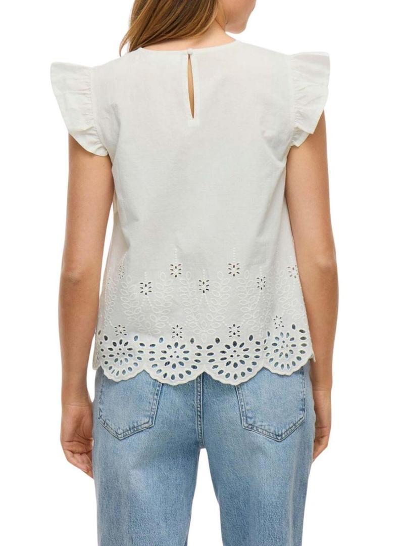 Blusa Vila Vihortensa branca para mulher.