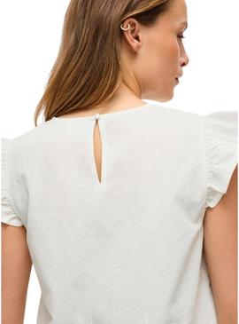 Blusa Vila Vihortensa branca para mulher.