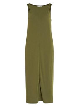 Vestido Vila Vimadalia verde midi para mulher