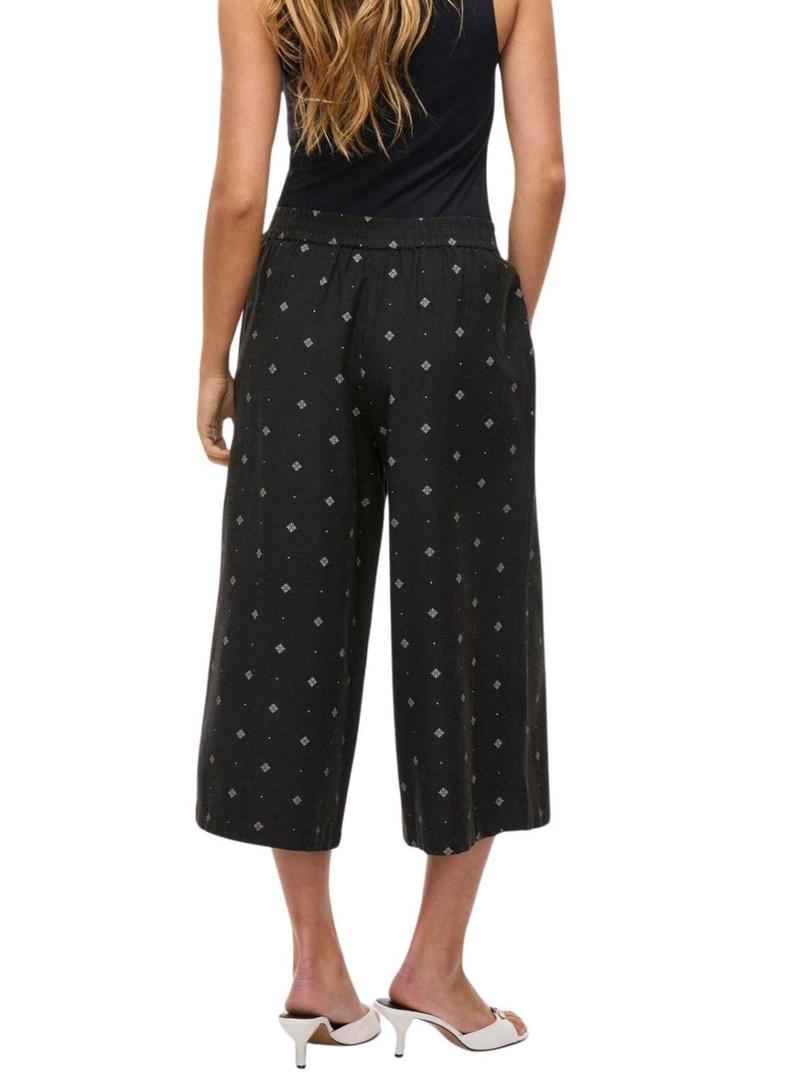 Calça Vila Viprisilla coulotte preta para mulher.