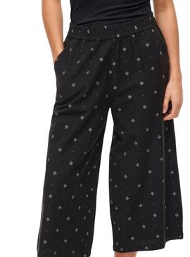 Calça Vila Viprisilla coulotte preta para mulher.