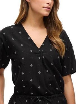 Blusa Vila Viprisilla preta para mulher