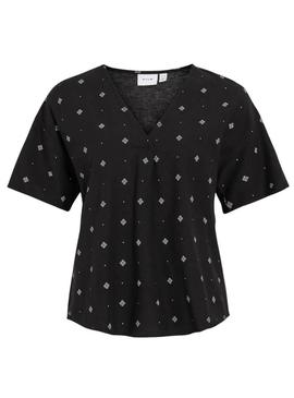 Blusa Vila Viprisilla preta para mulher