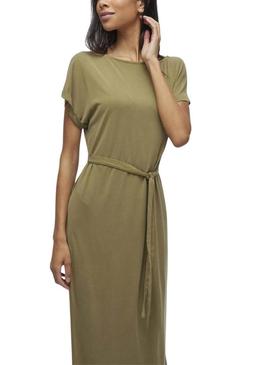 Vestido Vila Vimodala verde para mulher.