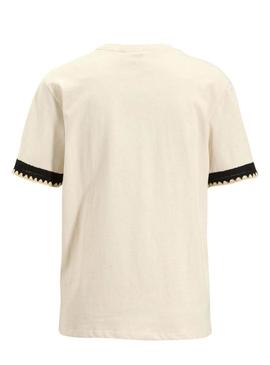 Camiseta Vila Vinajra bege para mulher