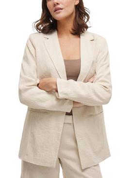 Blazer Vila Viflea bege para mulher