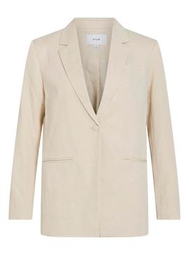Blazer Vila Viflea bege para mulher