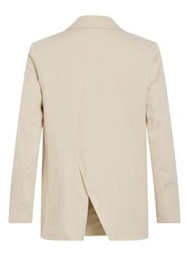 Blazer Vila Viflea bege para mulher