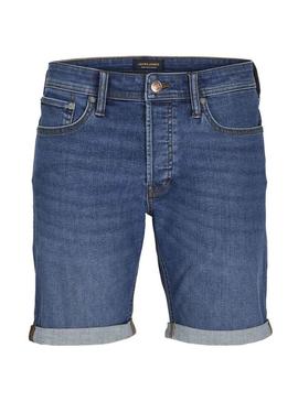 Bermudas Jack and Jones Rick denim azul para homem.