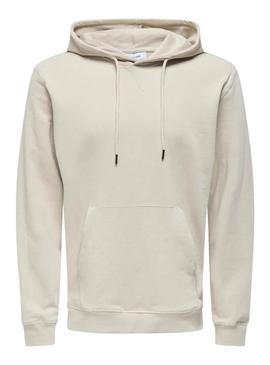 Suéter Only and Sons David bege para homem.