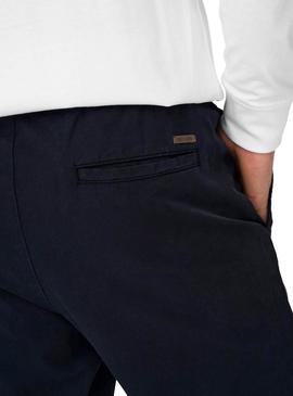 Calça Ony and Sons Linus Taper azul marinho para homem.