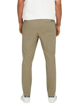 Calça Ony and Sons Linus Taper camel para homem.