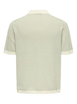  Polo Only and Sons Kian verde e bege para homem.