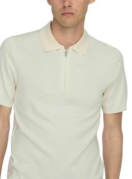 Polo Only and Sons Wyler bege para homem