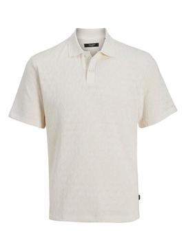 Polo Jack and Jones Latrent bege para homens