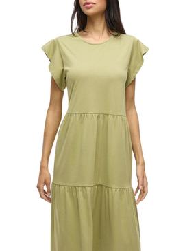 Vestido Vila Visummer midi verde para mulher