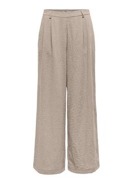 Calça Only Emmia bege para mulher.