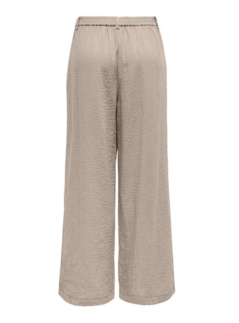 Calça Only Emmia bege para mulher.