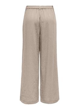 Calça Only Emmia bege para mulher.