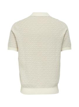 Polo Only and Sons Theo bege para homem