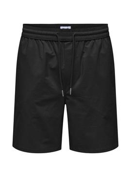 Bermudas Only and Sons Stel Move negras para homem.